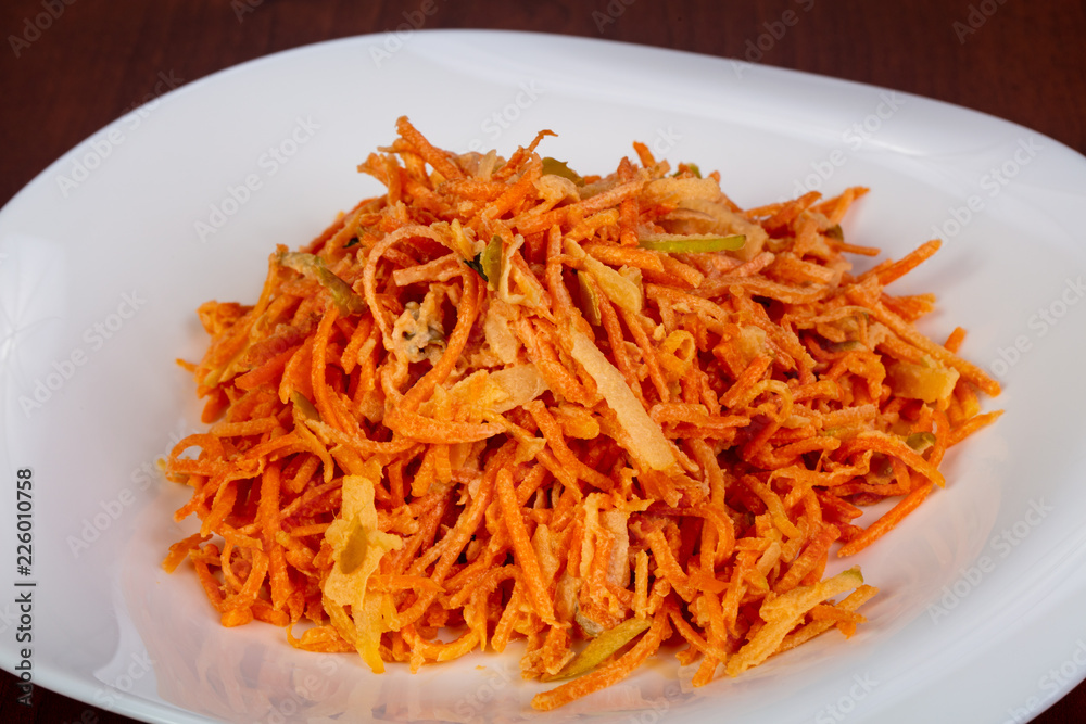 Salad with carrots and apple Salad with carrots and apple