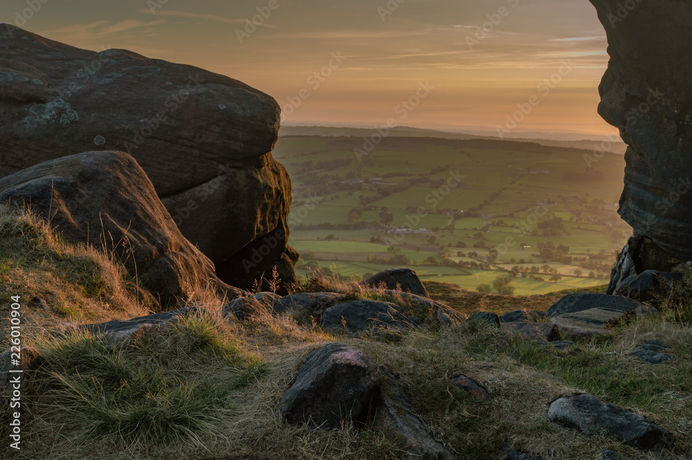 Sunset at The Roaches, Staffordshire in the Peak District National Park