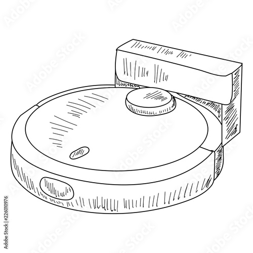 technique, sketch robot vacuum cleaner