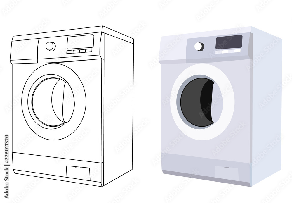 washing machine, sketch