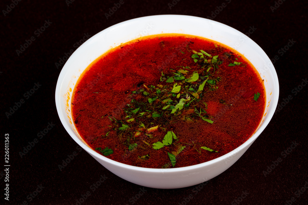 Borsh soup with meat Borsh soup with meat