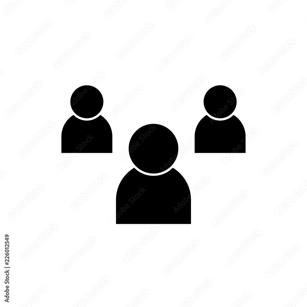 Team vector icon, group symbol. Simple illustration, flat design for site or mobile app Team vector icon, group symbol. Simple illustration, flat design for site or mobile app