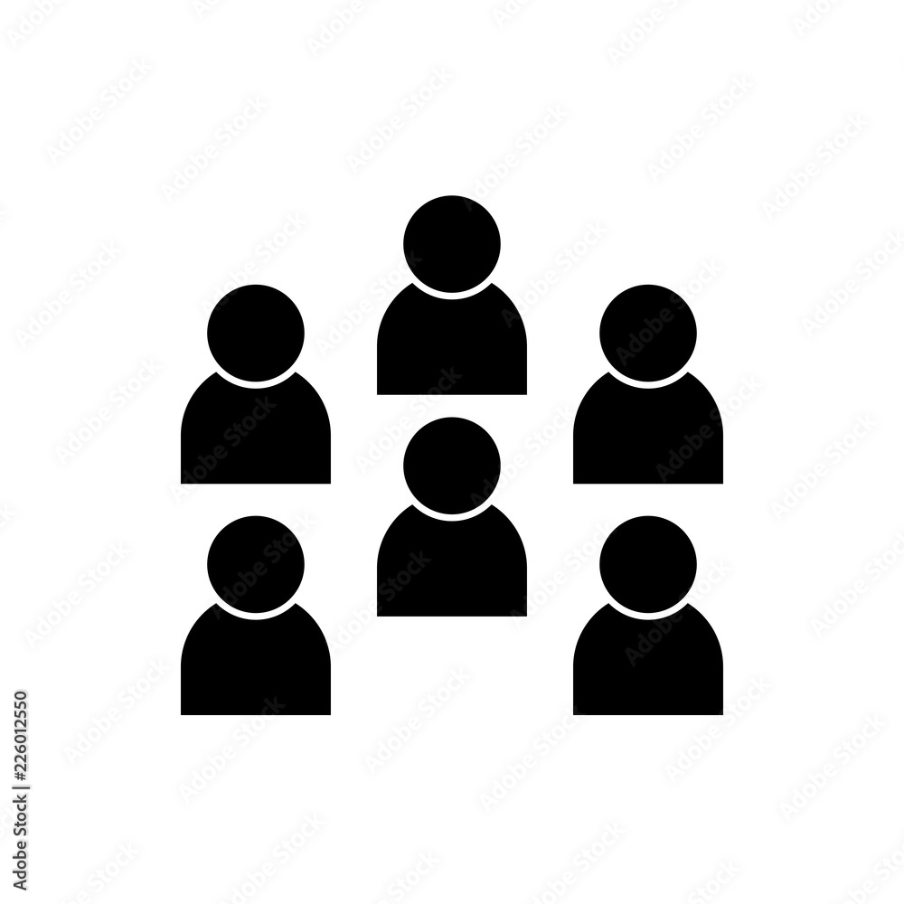Team vector icon, group symbol. Simple illustration, flat design for site or mobile app Team vector icon, group symbol. Simple illustration, flat design for site or mobile app