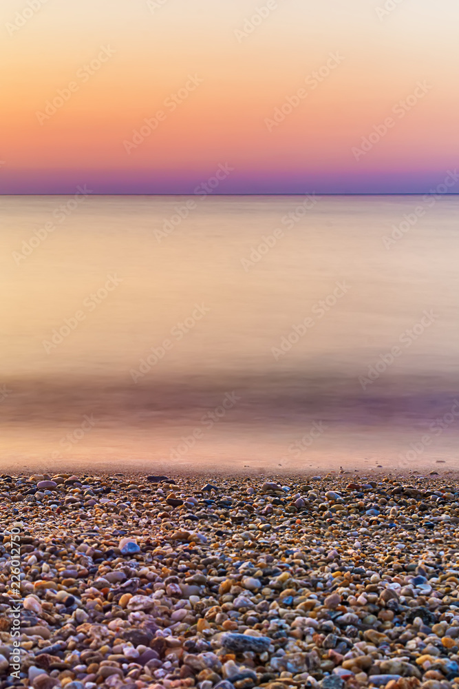 Fototapeta premium Abstract blurry dramatic Sunset in Long Exposure for background 