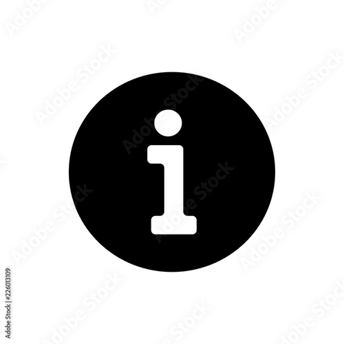Information vector icon, info symbol. Simple illustration, flat design for site or mobile app