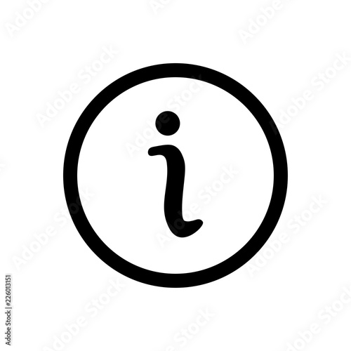 Information vector icon, info symbol. Simple illustration, flat design for site or mobile app