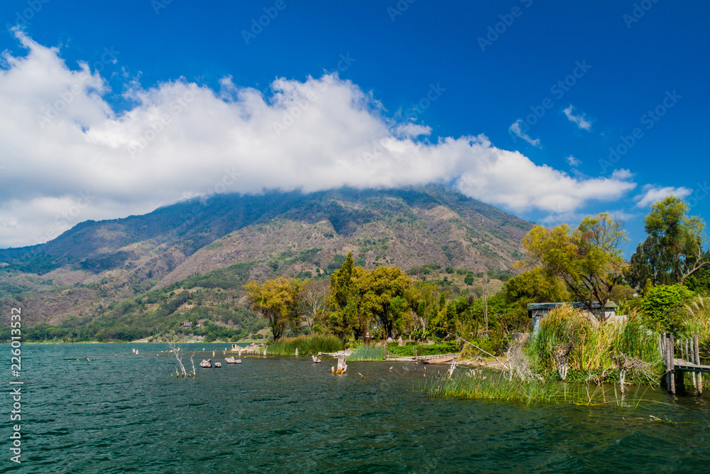 Coast of Atitlan lake, Guatemala