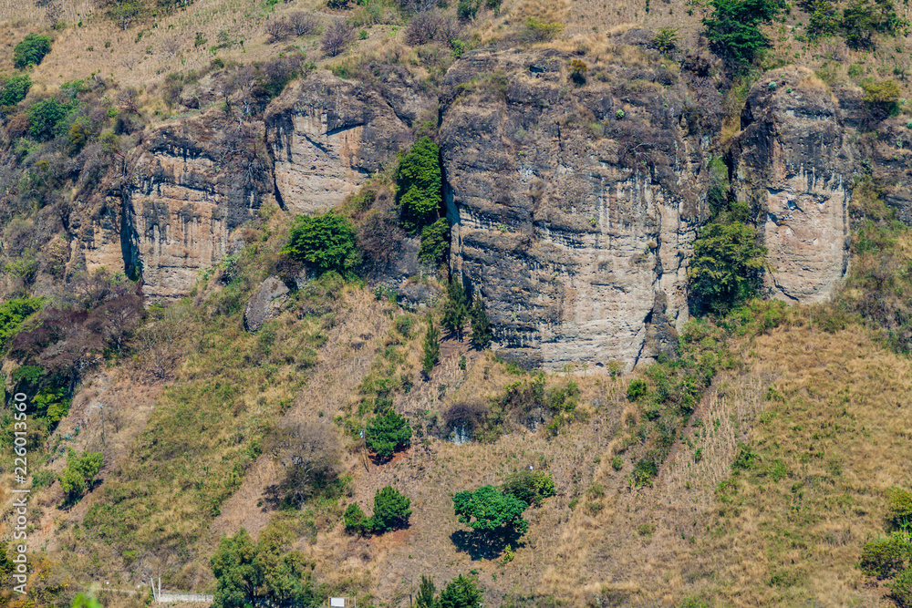 Cliffs near San Marcos La Laguna village, Guatemala