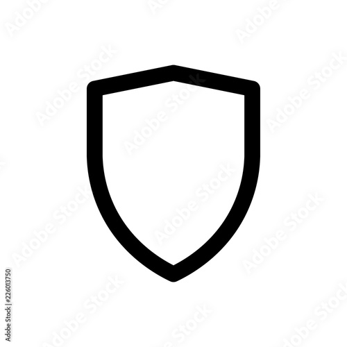 Shield vector icon, safety symbol. Simple illustration, flat design for site or mobile app