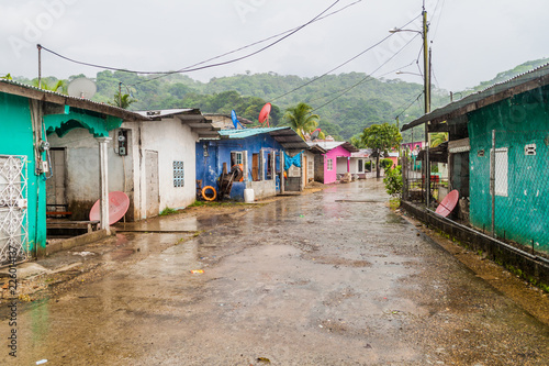 Street in Portobelo village, Panama