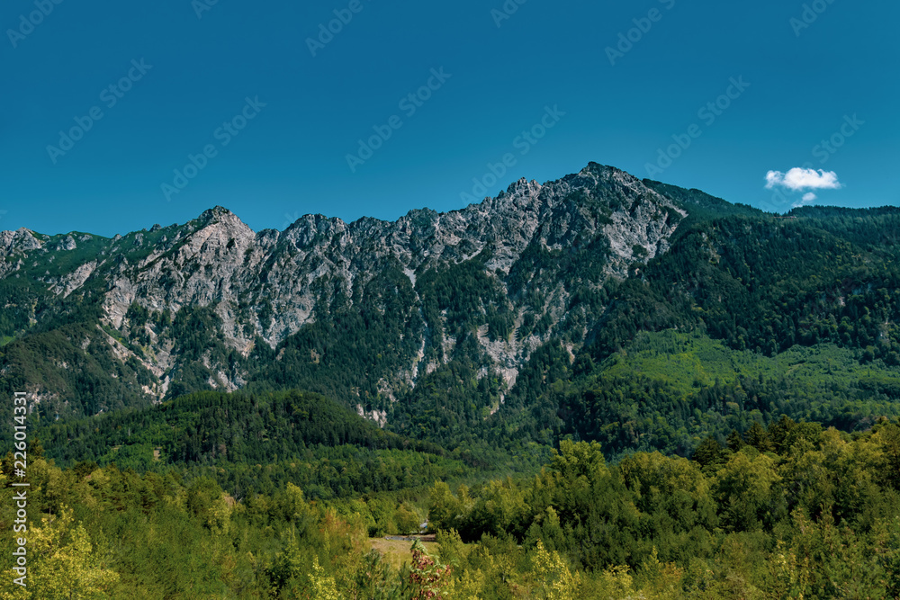 Alpine mountains seen from Vaduz
