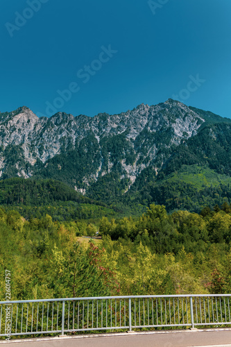 Alpine mountains seen from Vaduz