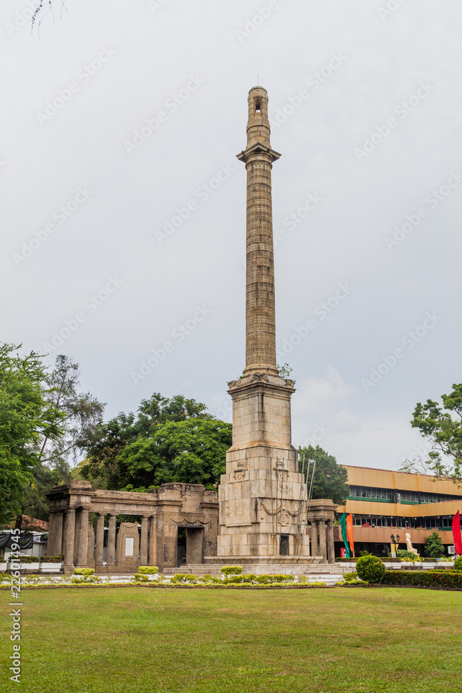 Cenotaph War Memorial in Viharamahadevi park in Colombo, Sri Lanka