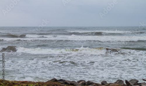 Waves at the western coast of Sri Lanka
