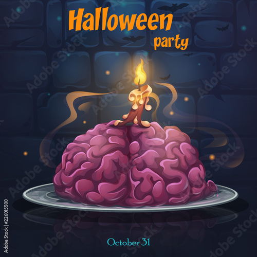 Halloween party - brains on the plate