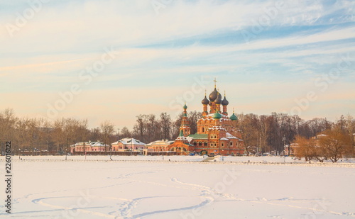 Holy Trinity Cathedral in Ostankino in winter