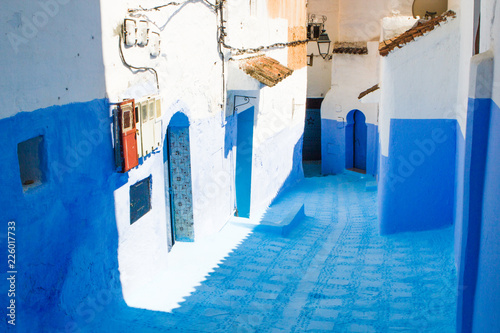 the blue streets of a famous Moroccan city, chefchaouen © All king of people