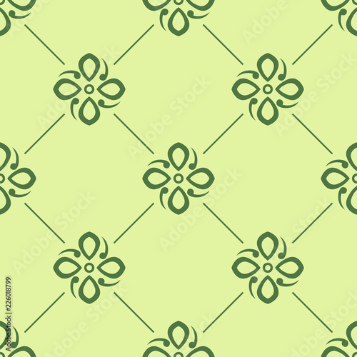 abstract floral seamless pattern with flowers, netting and leaves