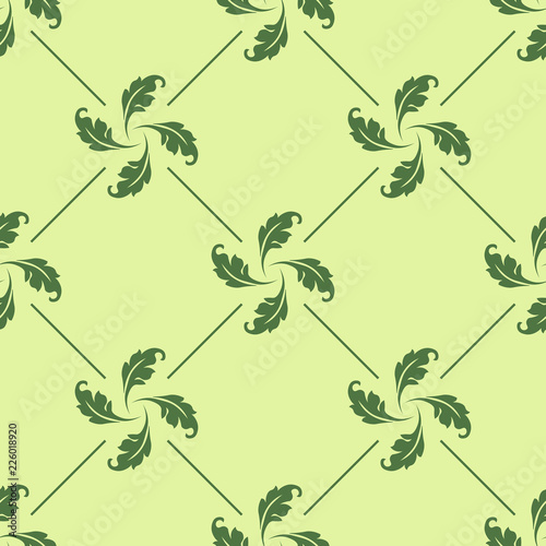 abstract floral seamless pattern with flowers, netting and leaves