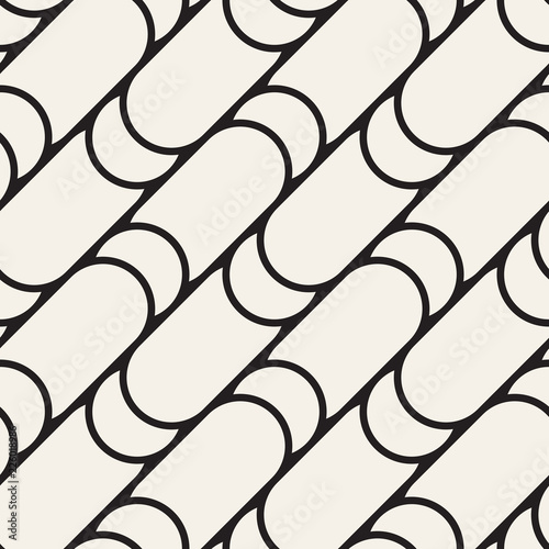 Vector seamless geometric pattern. Simple abstract lines lattice. Repeating elements stylish background