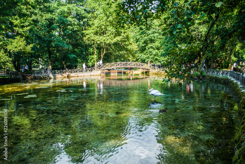 Sarajevo  Bosnia and Herzegovina  august 05 2015  Beginning river Bosna at Nature park Vrelo Bosne