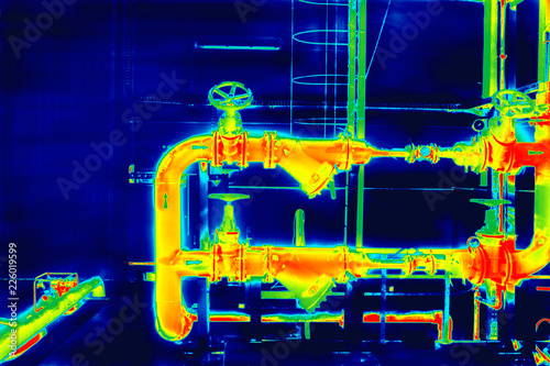 Industrial thermography pipe
