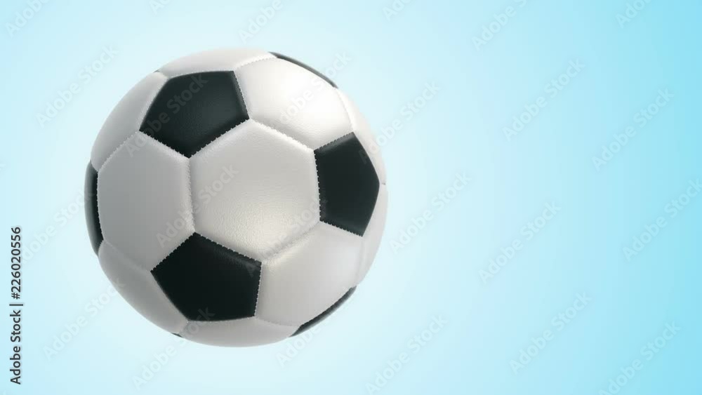 Animation of slow rotation ball for soccer game. View of close-up with realistic texture and light. Animation of seamless loop. Animation of slow rotation ball for soccer game. View of close-up with realistic texture and light. Animation of seamless loop.