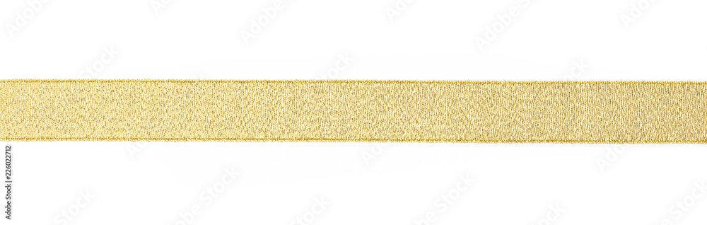Fotografie yellow ribbon isolated on white background.