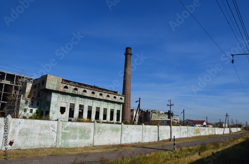 A deserted foundry with funnel