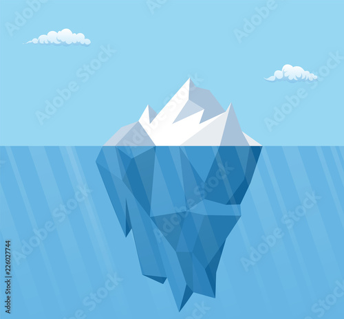 Big iceberg floating on water