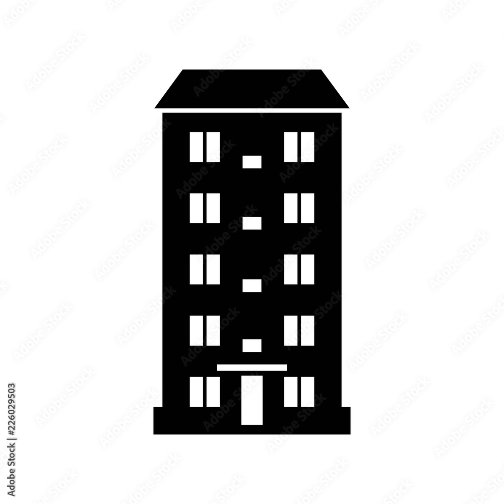 tall building icon. black isolated tall building icon. black isolated