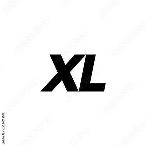 Vector Logo Letters XL Clean Flat Arrow