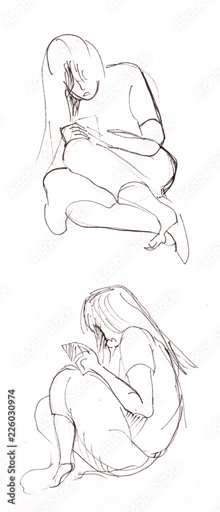 instant sketch, girl