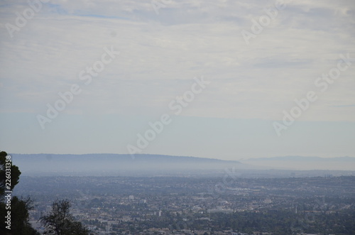 Hollywood Sign and City View Of Los Angles California USA