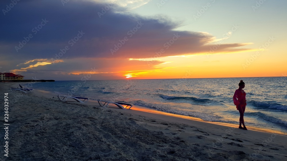 Fototapeta premium Sunset of caribban
