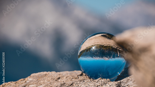 Crystal ball alpine landscape shot at the Kehlsteinhaus - Berchtesgaden - Bavaria - Germany © Martin Erdniss