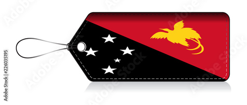Flag of Papau new guinea, Papau new guinean flag label