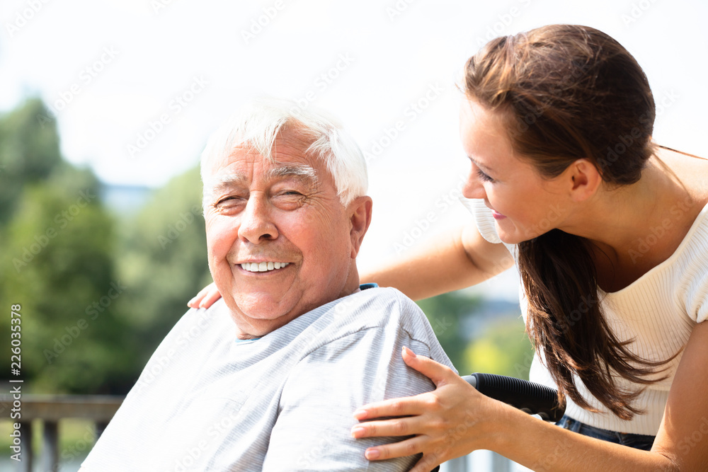 Happy Woman With Her Father