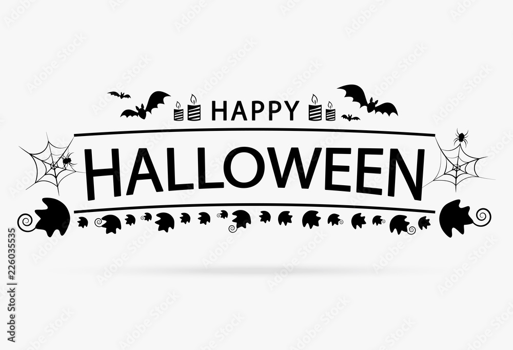 happy halloween pumpkin realistic decoration element isolated on background