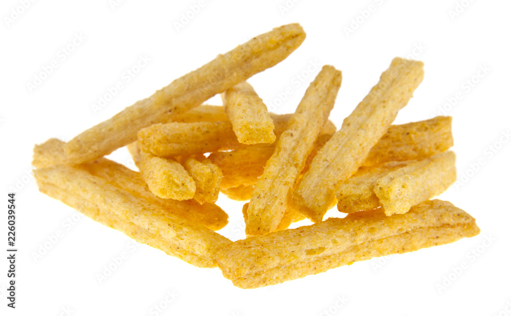 fried potatoes isolated on white background fried potatoes isolated on white background