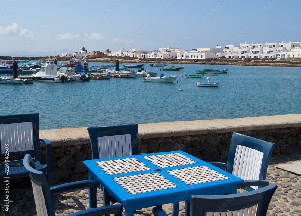 dusty village on La Graciosa Island, Canary Islands dusty village on La Graciosa Island, Canary Islands