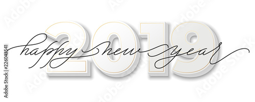 Holiday's Background for Merry Christmas and Happy New Year greeting card. Lettering Happy New Year