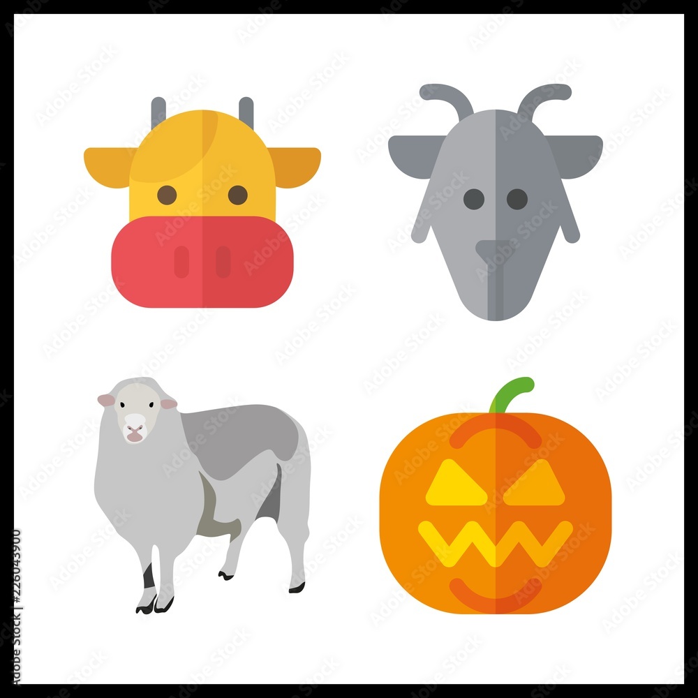 4 farm icons set 4 farm icons set