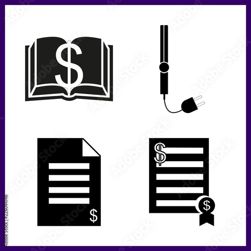 stack icons set. calculator, law, heap and unorganized graphic works