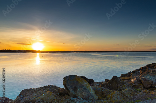 sunset over sea