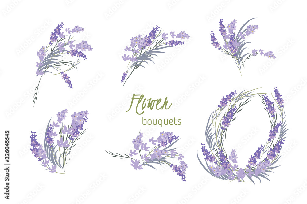 Floral lavender retro vintage background - obrazy, fototapety, plakaty 