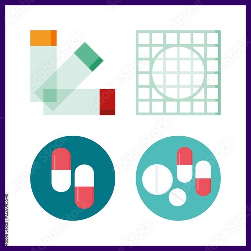 capsule vector icons set. medicine and pills in this set.