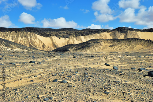 Black desert in Egypt