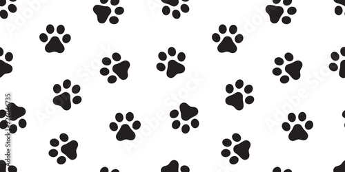 dog paw seamless pattern footprint vector french bulldog tile background scarf isolated repeat wallpaper