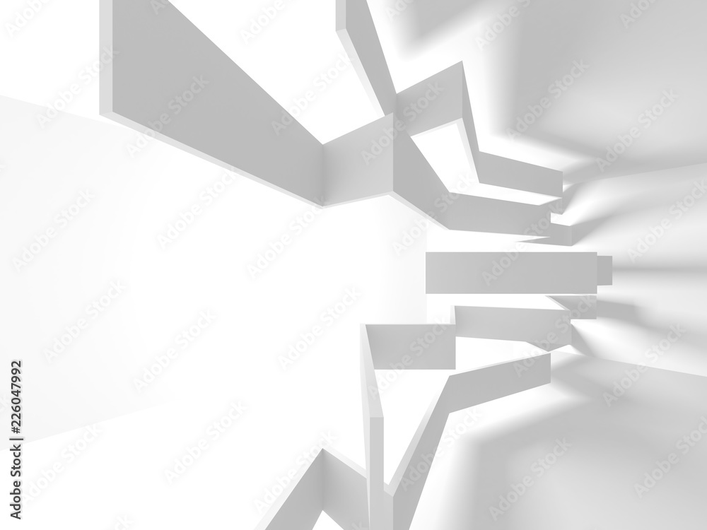 Abstract Modern White Architecture Background